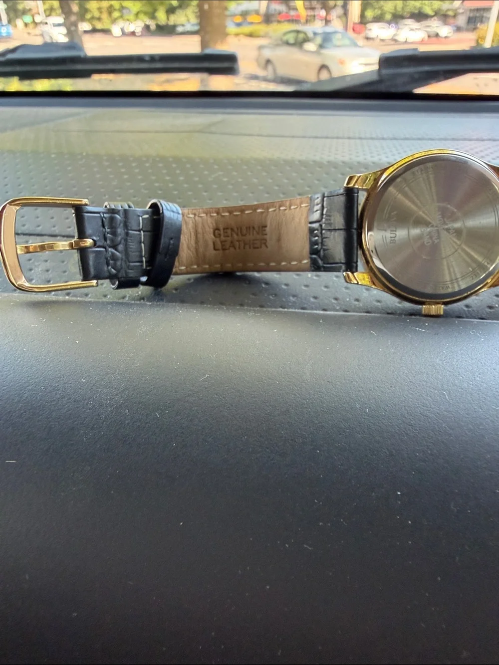 Oregon Duck Bulova Gold Tone Watch with Black Strap
